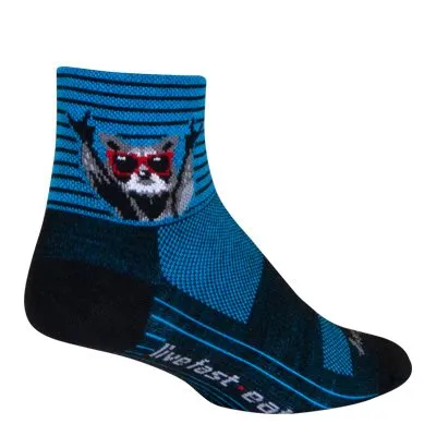 Live Fast- Eat Trash, Raccoon 1/4 Ankle Socks