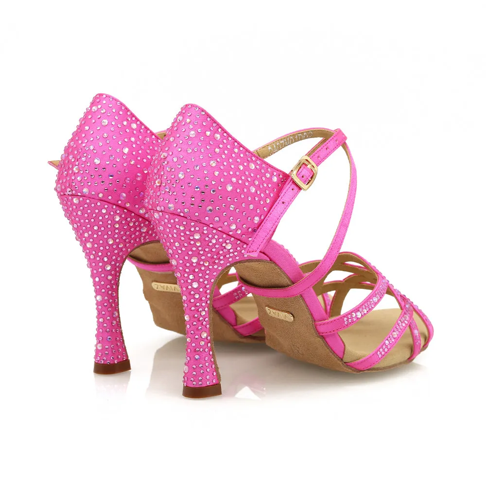 Luna - 3.75" Barbie PInk Latin Dance Heels