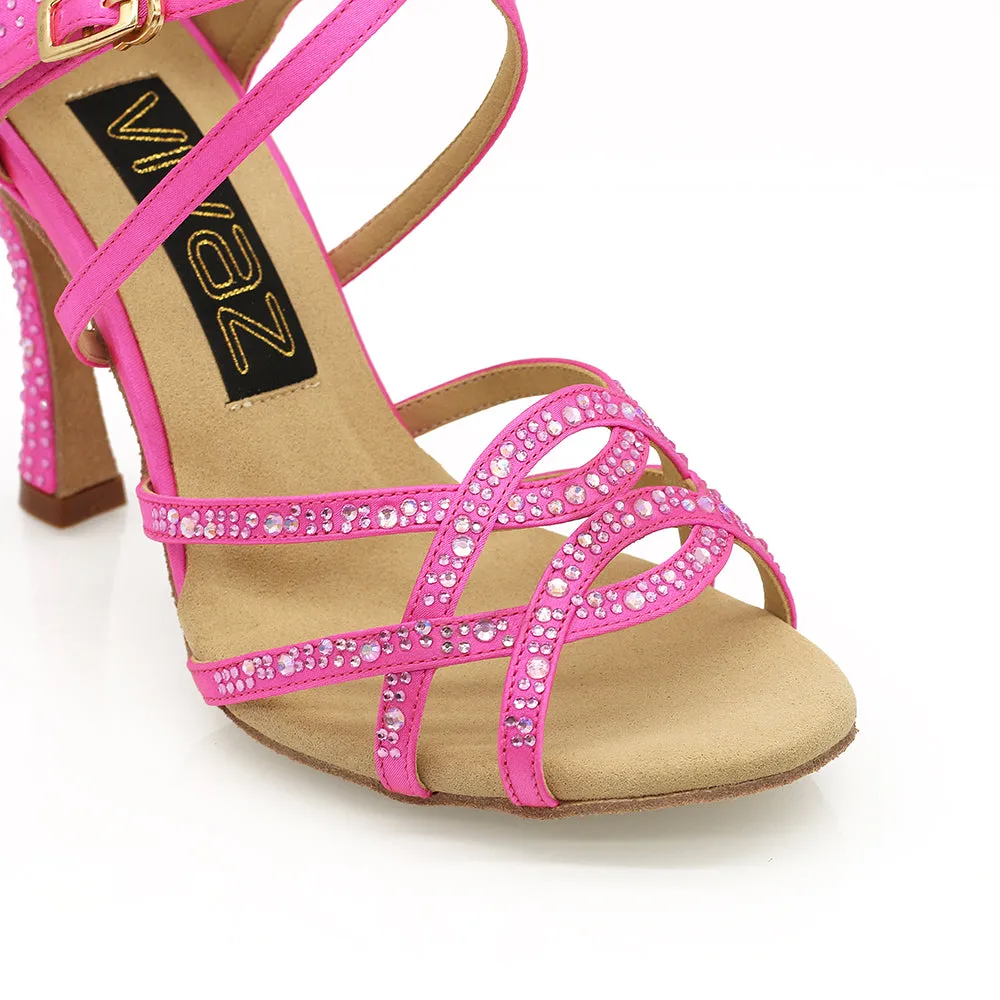 Luna - 3.75" Barbie PInk Latin Dance Heels