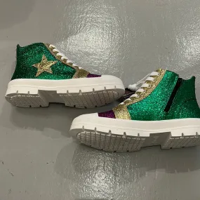 Mardi Gras Glitter High Top - skylar