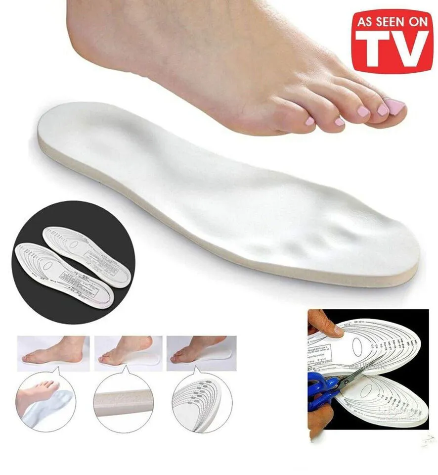 Memory Foam Shoes Insoles Arch Support Comfort Plain Relief Insert Pad (3 Pack)