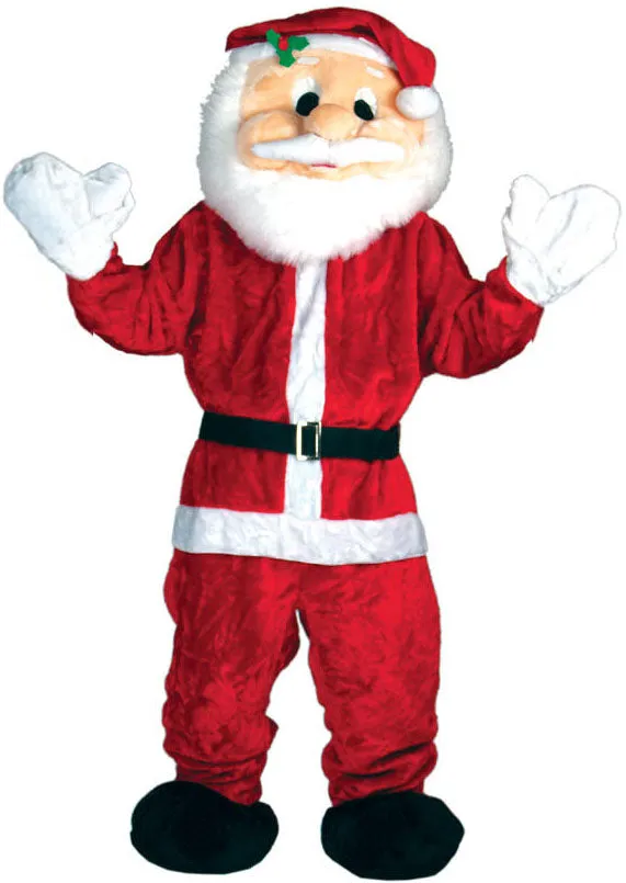 Men's Deluxe Mascot Santa Claus Father Christmas Costume