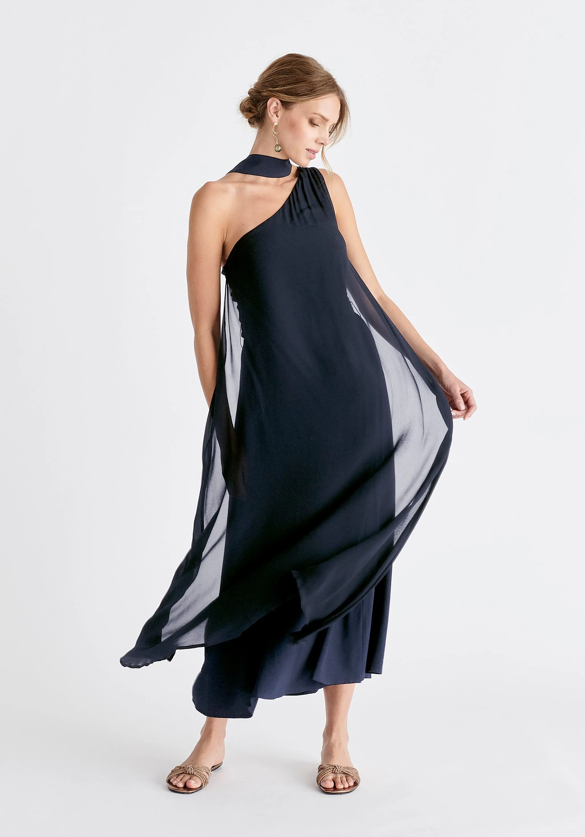 One Shoulder Flowy Dress