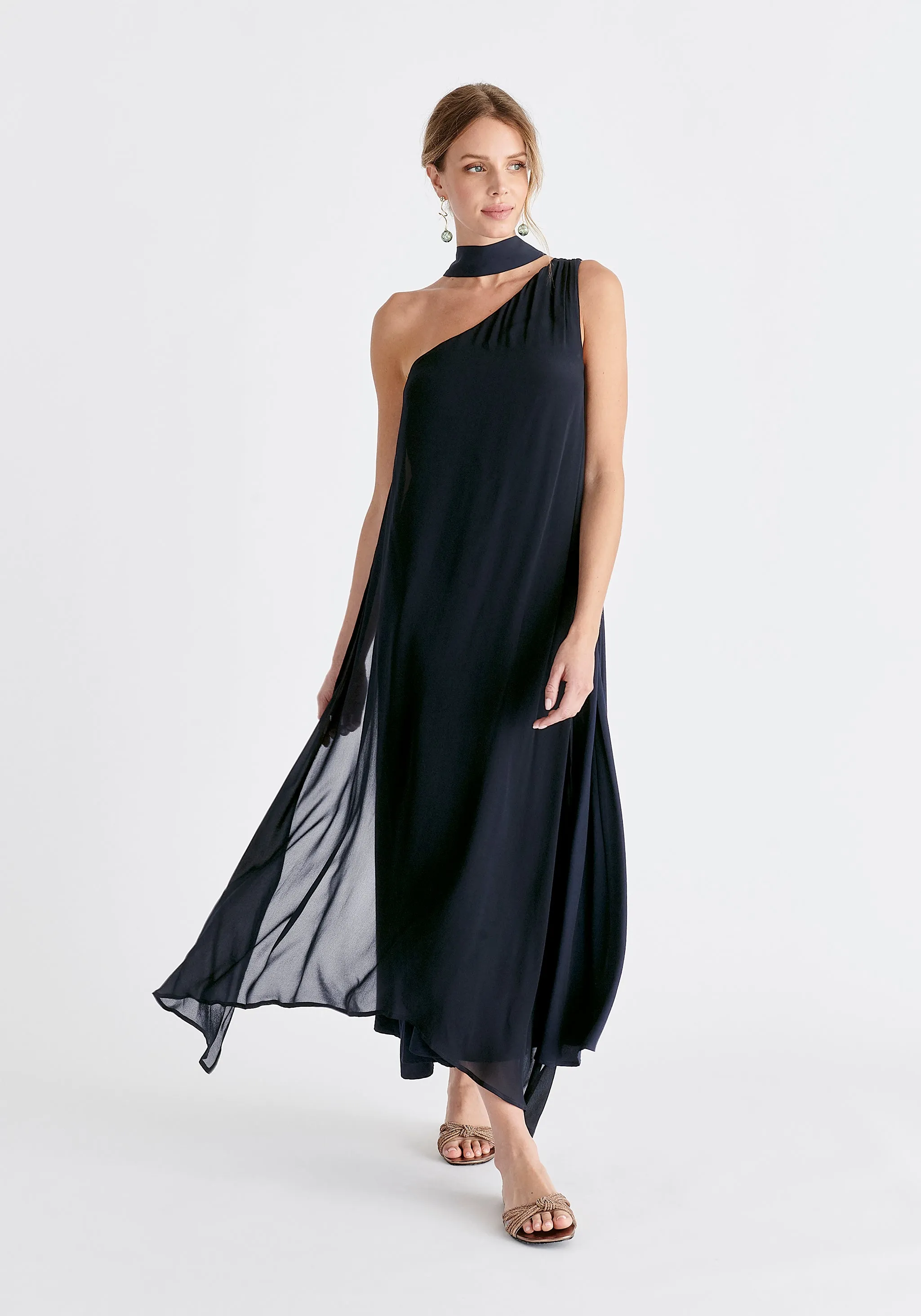 One Shoulder Flowy Dress