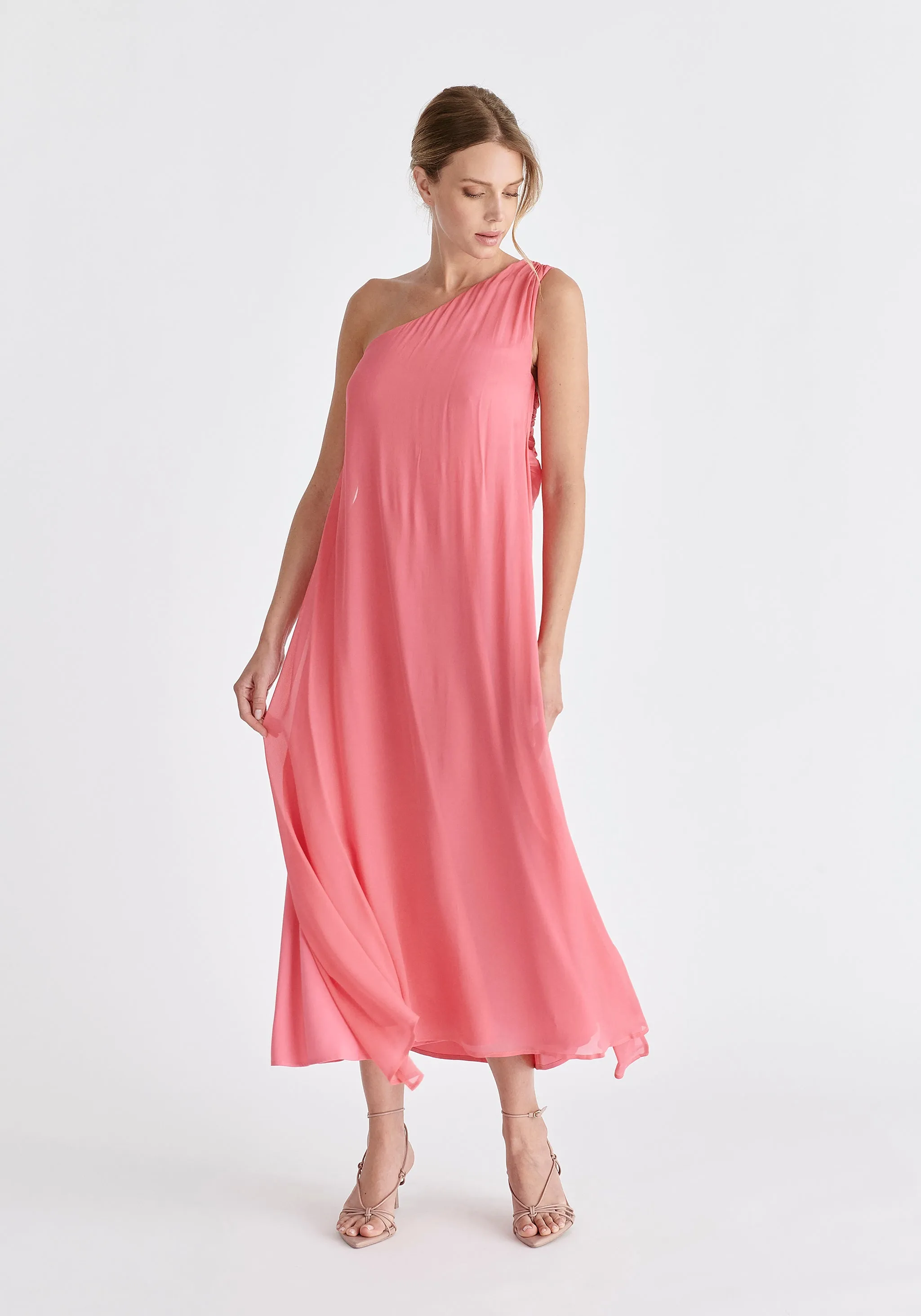 One Shoulder Flowy Dress