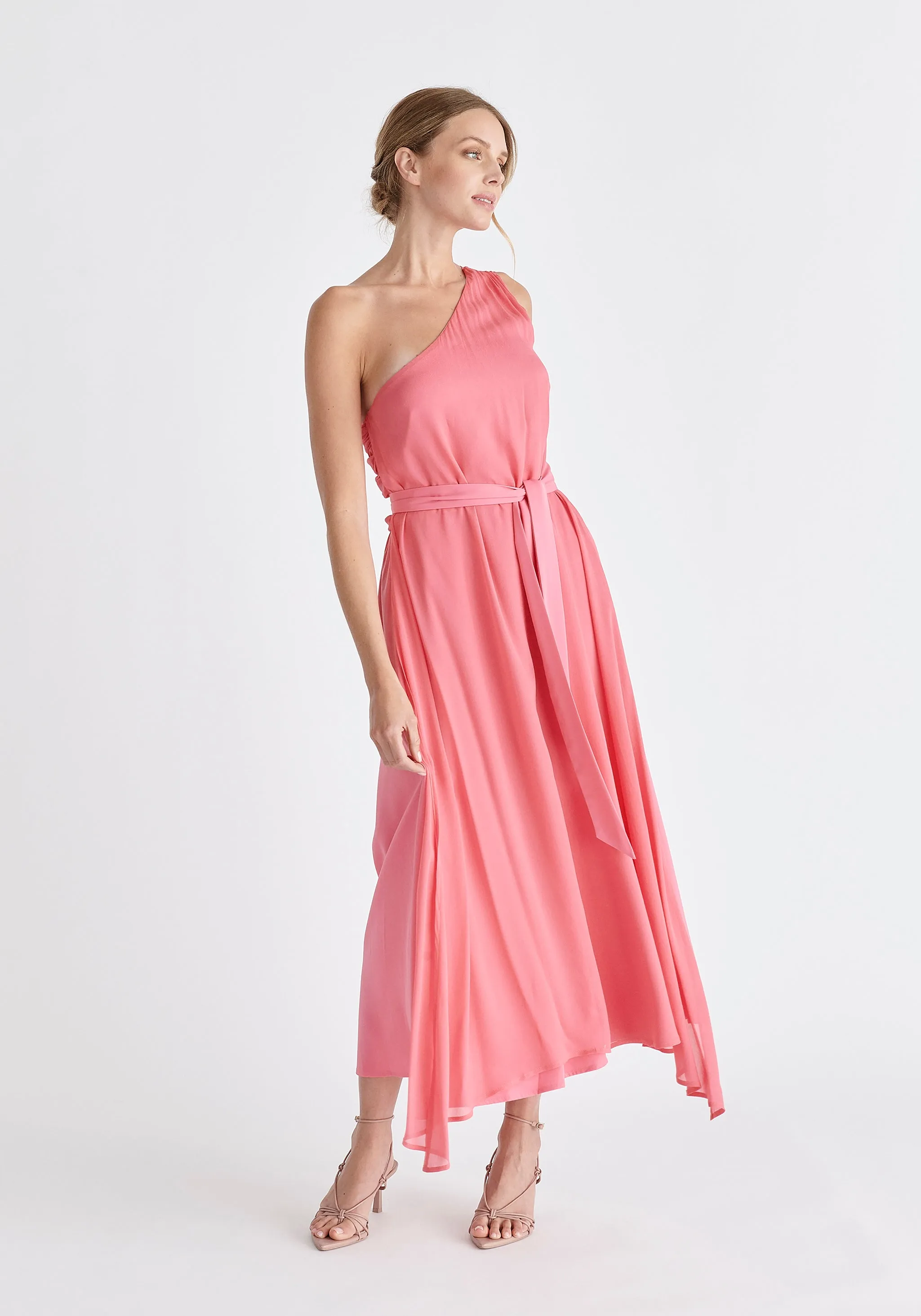 One Shoulder Flowy Dress