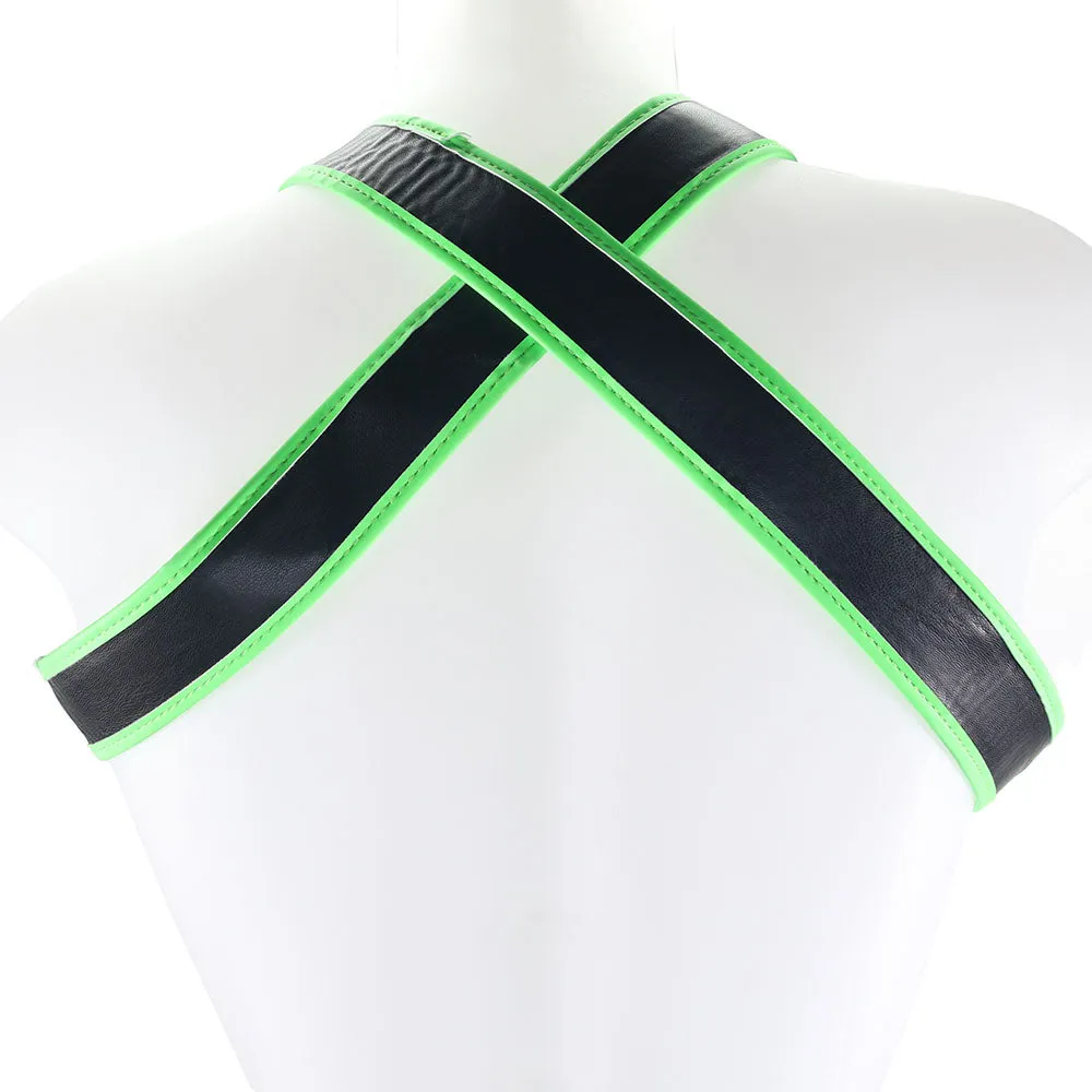 Ouch! Glow in the Dark Buckle Bulldog Harness /M