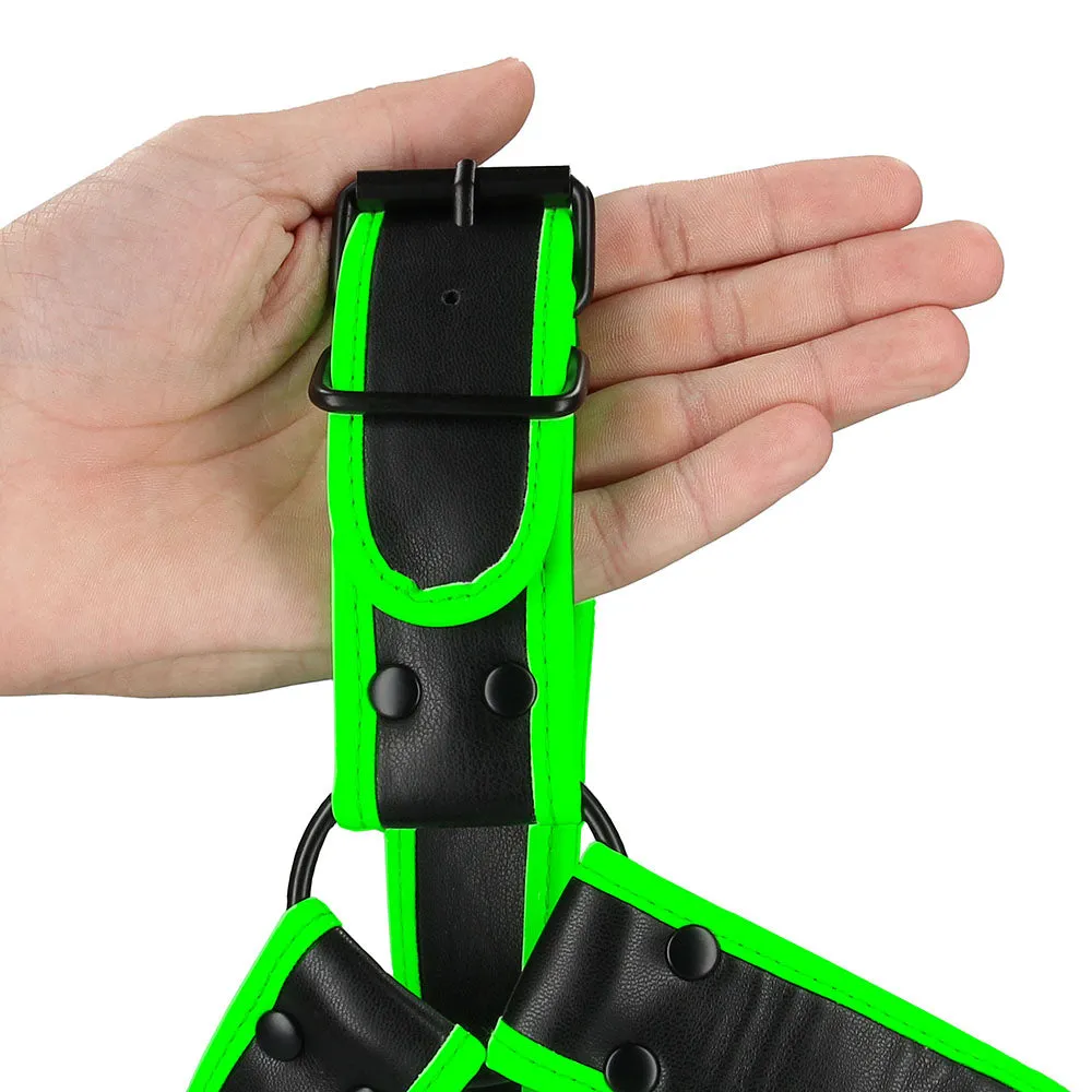 Ouch! Glow In the Dark Bulldog Harness /M