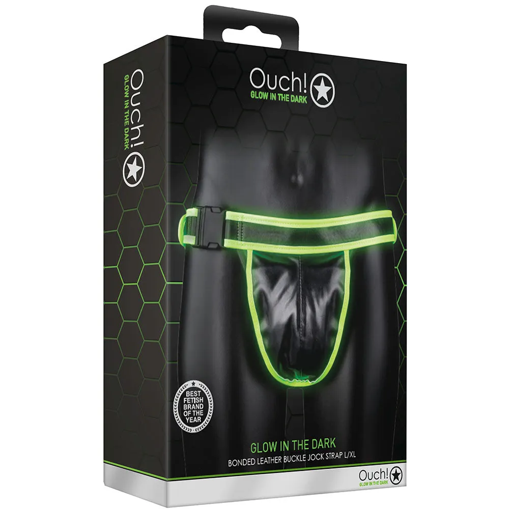 Ouch! Glow In The Dark Side Buckle Jock Strap /XL