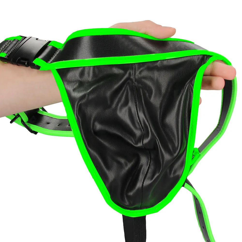 Ouch! Glow In The Dark Side Buckle Jock Strap /XL