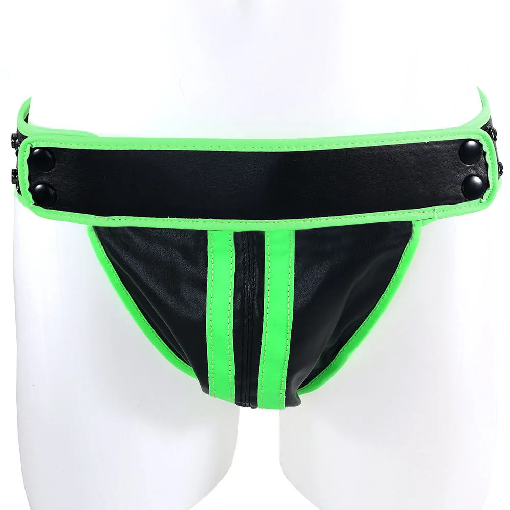 Ouch! Glow In The Dark Striped Jock Strap /M