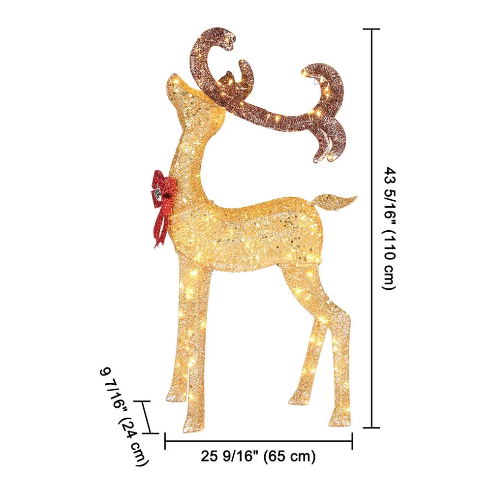 Outdoor Lighted Reindeer for Yard 1-piece(Buck)