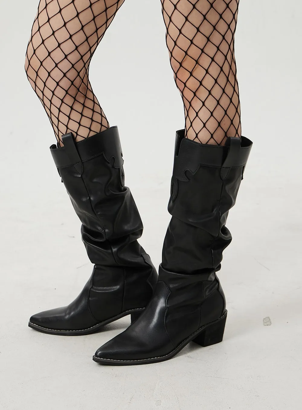 Pointed Toe Heel Knee High Boots BJ320