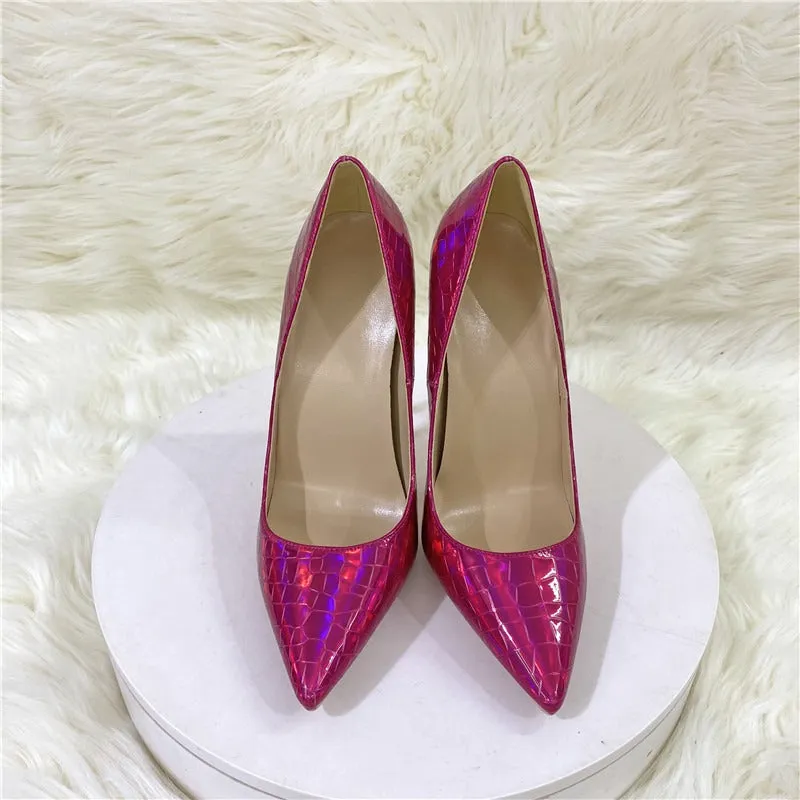 Pre Order:  Glossy Stone Pattern Stilettos