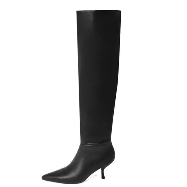 Pre Order:  Leather Knee High Boots