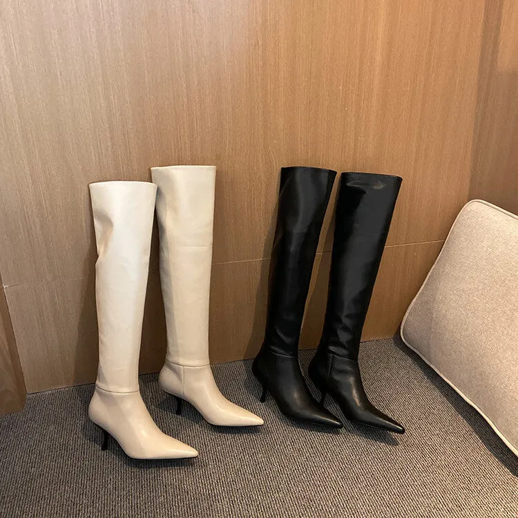 Pre Order:  Leather Knee High Boots