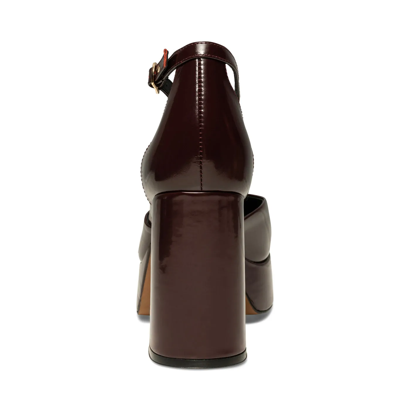 Priscilla Plateau Heel Leather - BORDEUX HIGH SHINE