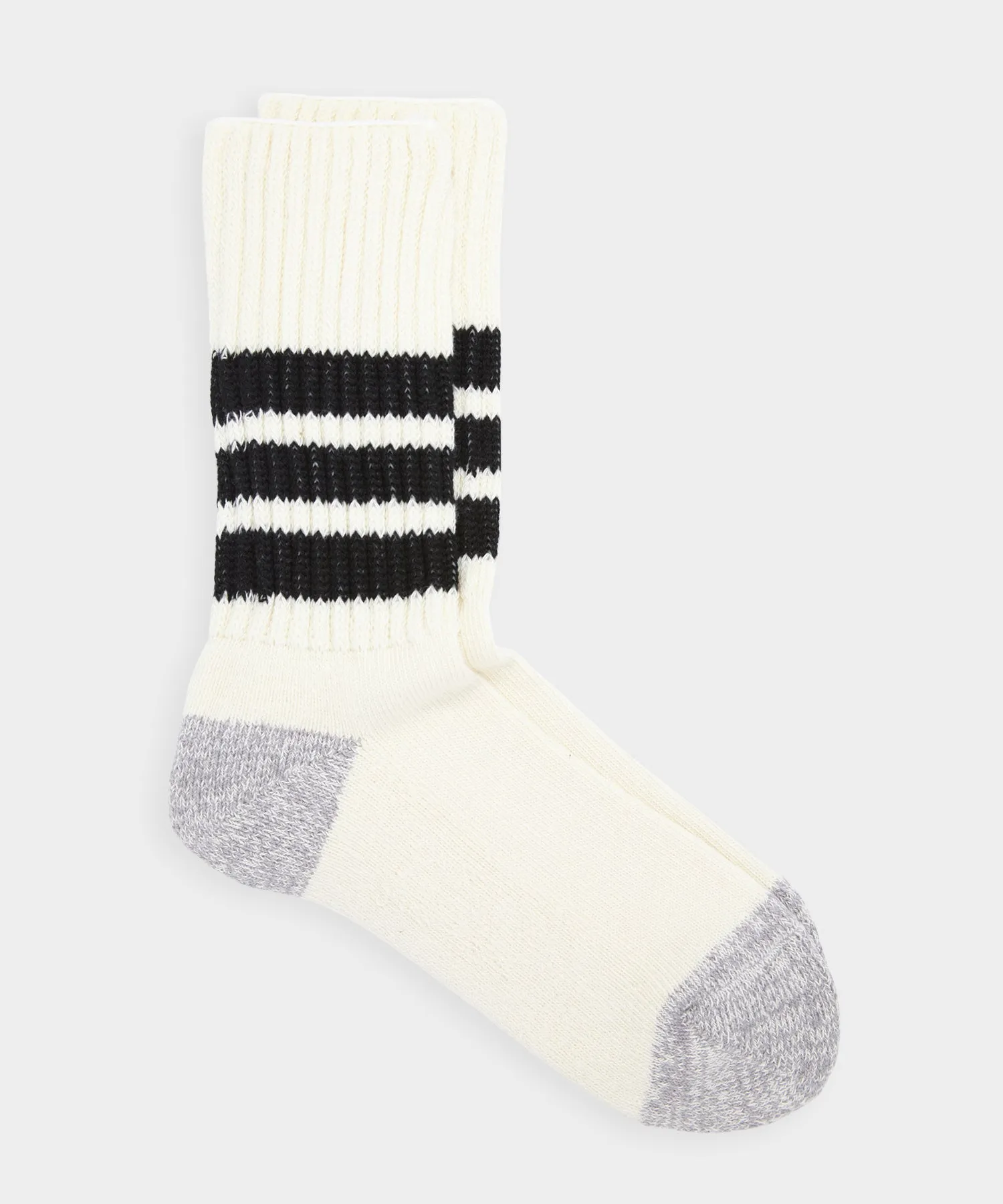 Rototo Coarse Old School Crew Sock in Black