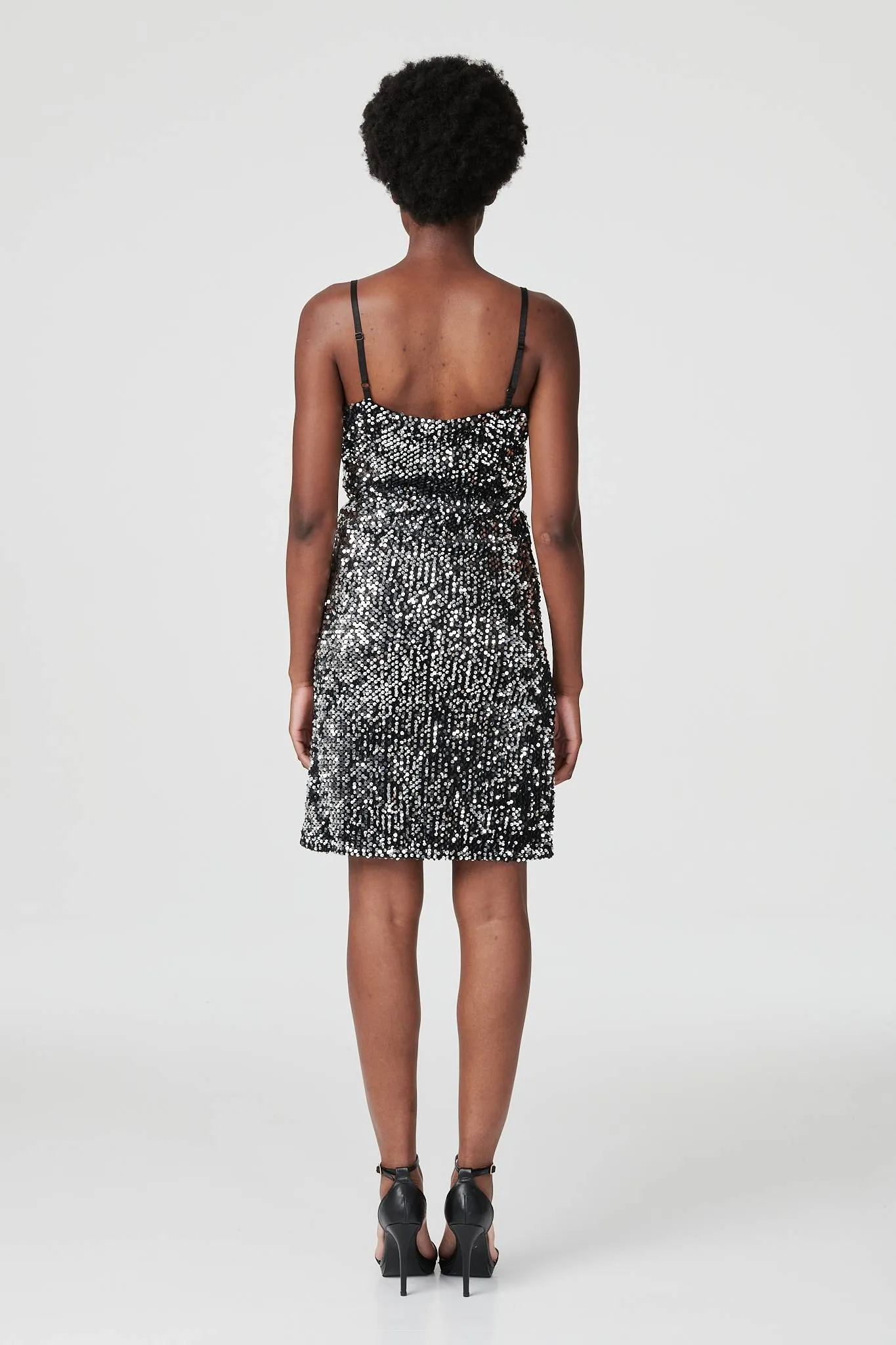 Sequinned Cami Slip Dress