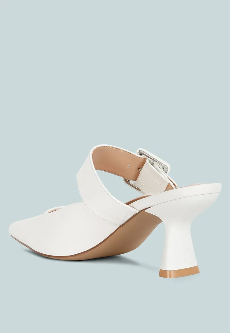 Shein Star Slim Block Heel Mules