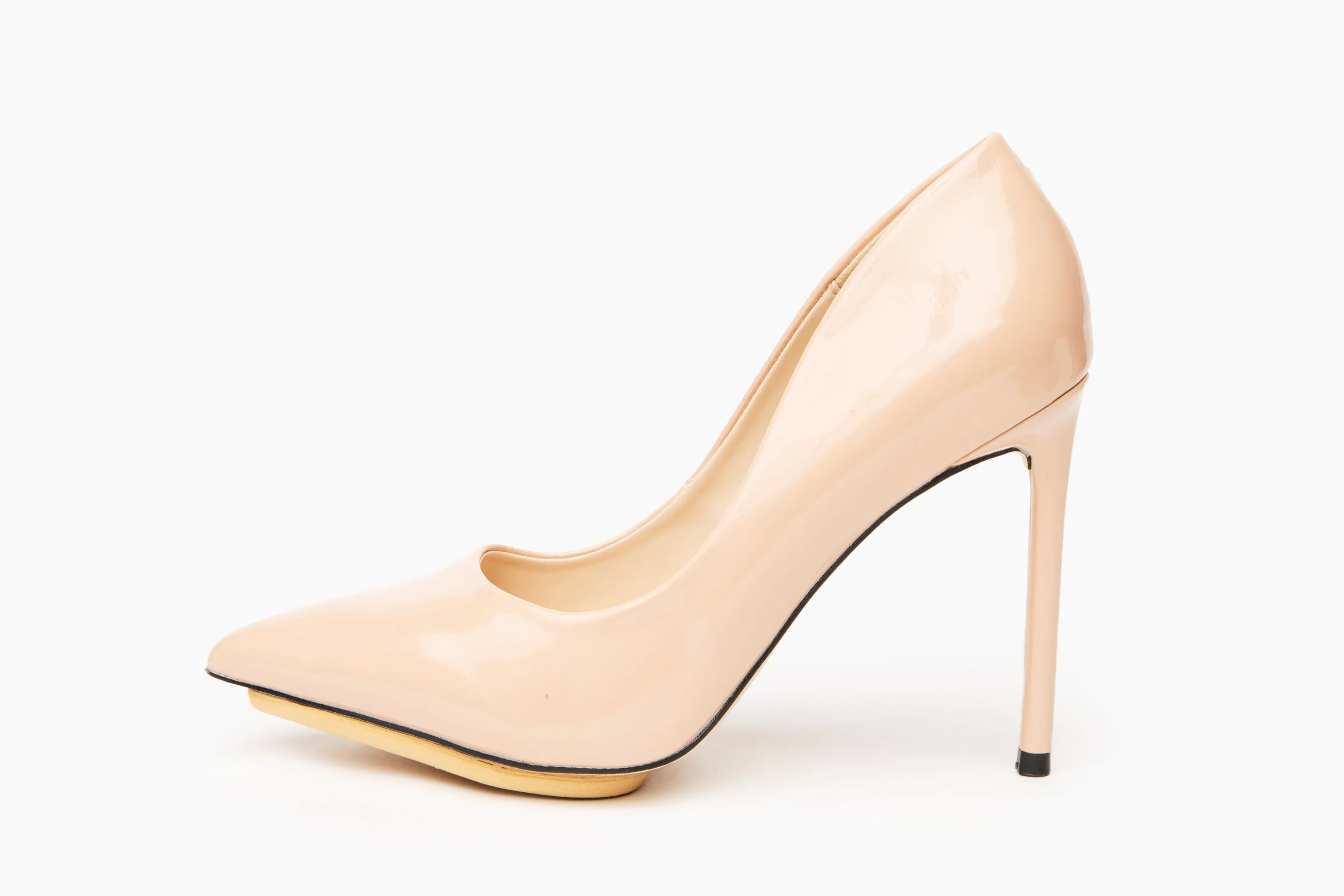 SHOE GUMMI POINTED TAN