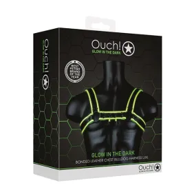 Shots - Ouch Chest Bulldog Harness Glow in the Dark