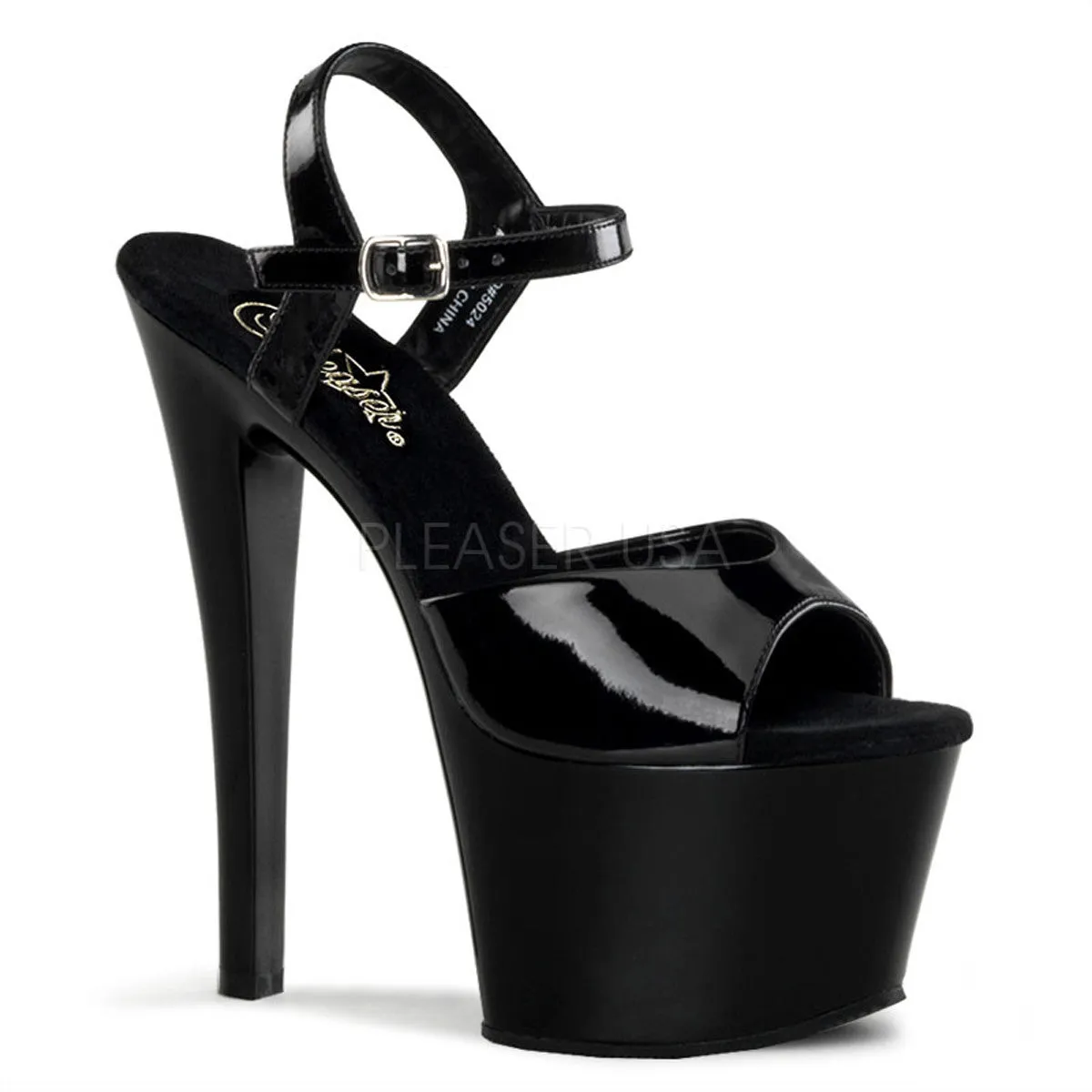 Sky-309 Patent Black, 7" Heels