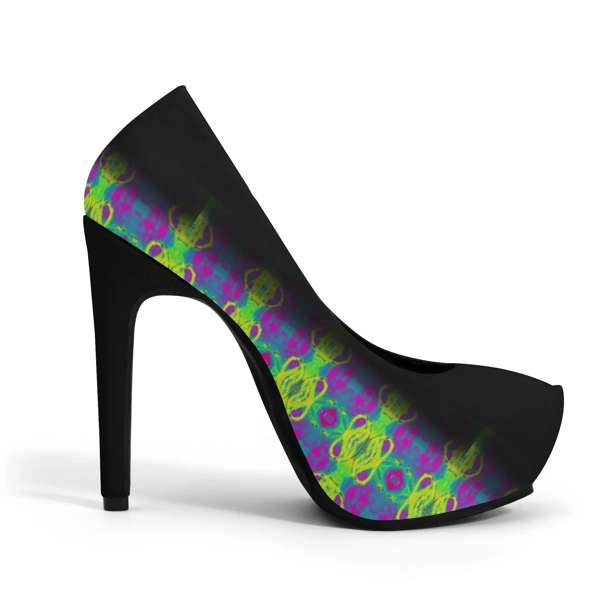 Snake Platform 5 Inch High Heels