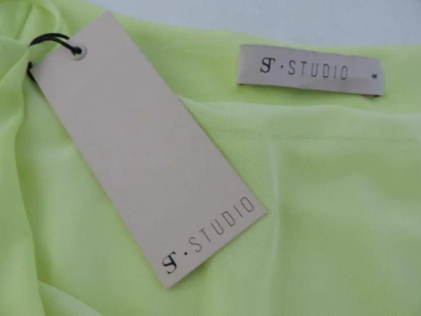 St Studio Womens Lime Off Shoulder Strap Dress Size M  UK 8 US 4 EU 36 RRP £99