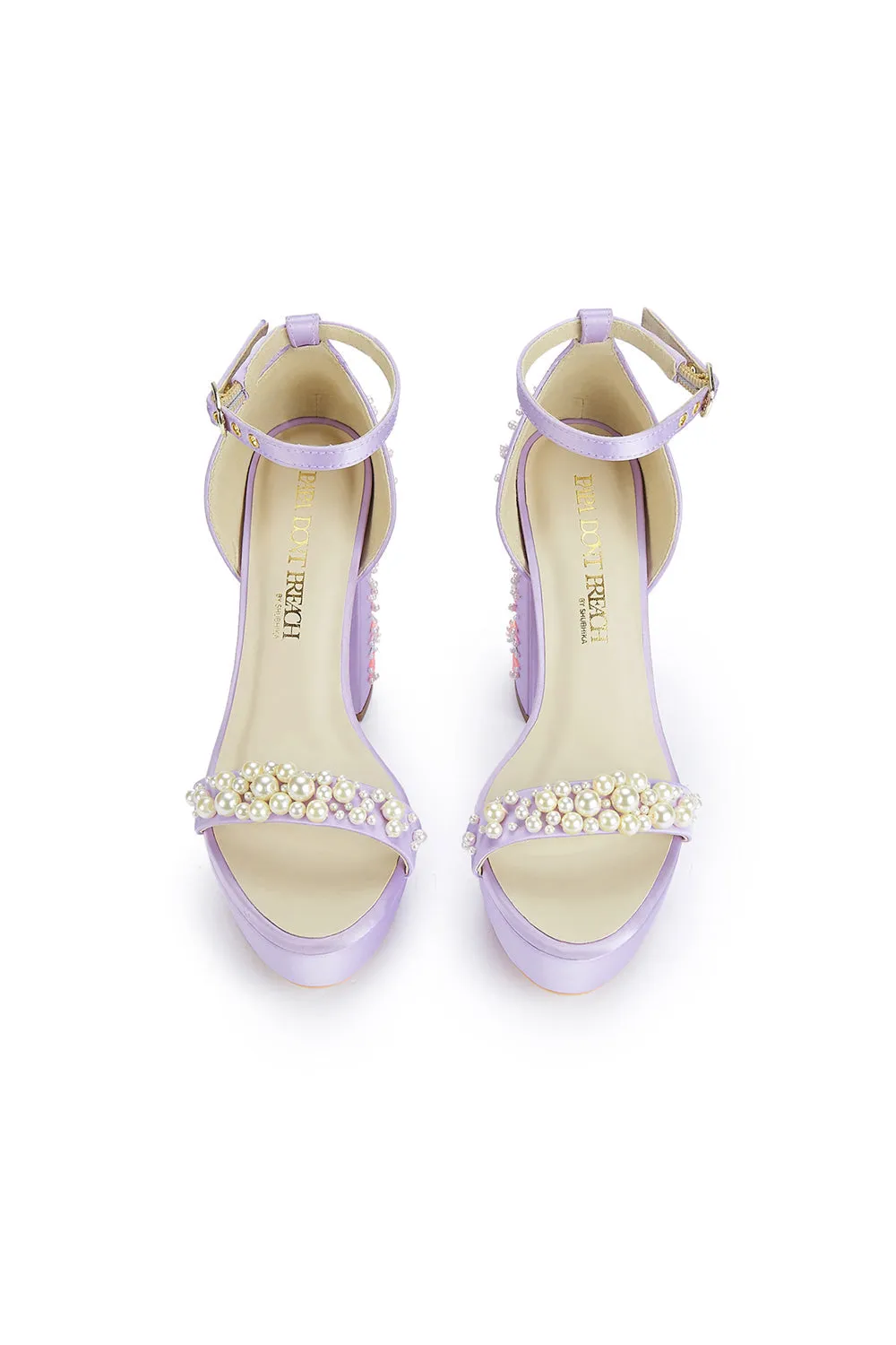 The Dandelion Twinkle - Lilac Platform Block Heels