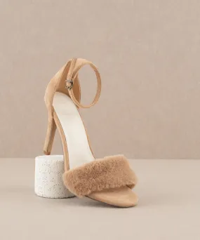 The Hadley - Almond Feather Heels