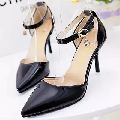 The Leather Pointed Toe High Heels.