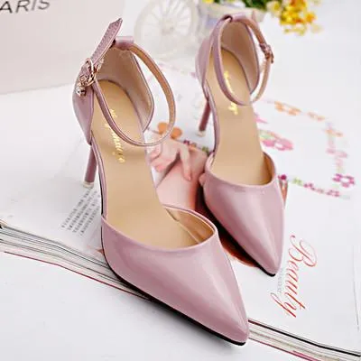 The Leather Pointed Toe High Heels.