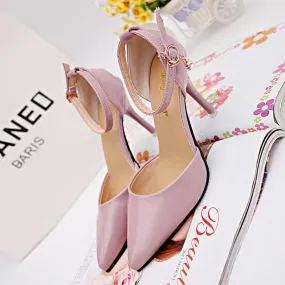 The Leather Pointed Toe High Heels.