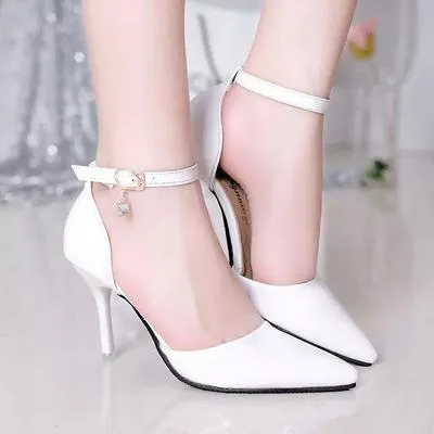 The Leather Pointed Toe High Heels.