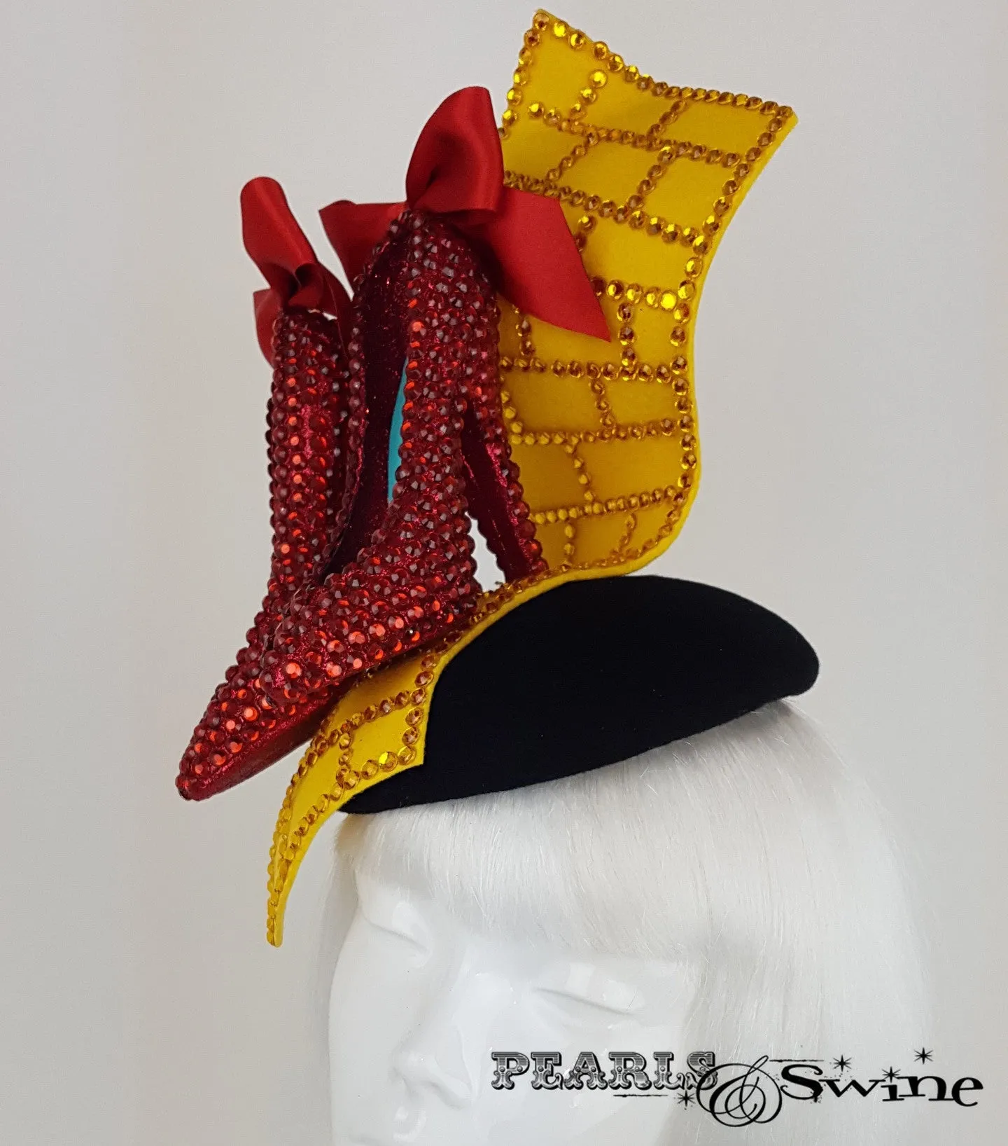 Wizard of Oz Ruby Slippers Hat "Follow The Yellow Brick Road"