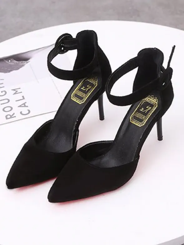 Women's Concise Pointed Toe Shallow High Heels