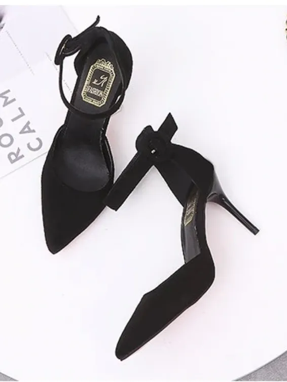 Women's Concise Pointed Toe Shallow High Heels