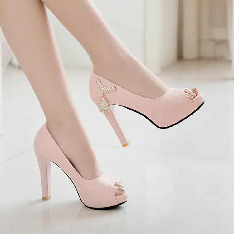 Women's Rhinestone High Heels Sandals