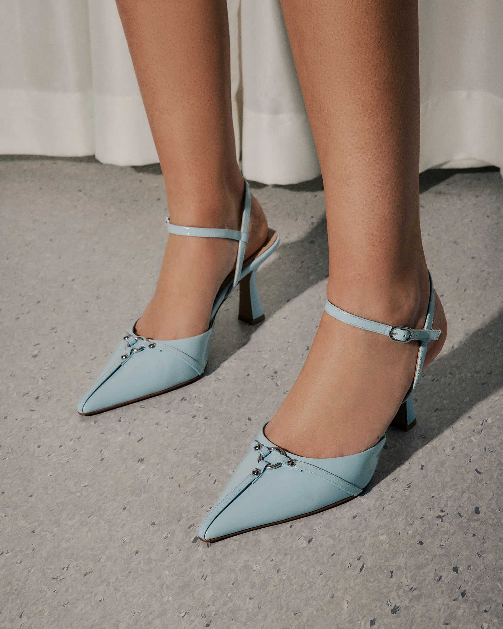 YURI HIGH HEELS SKY BLUE PATENT