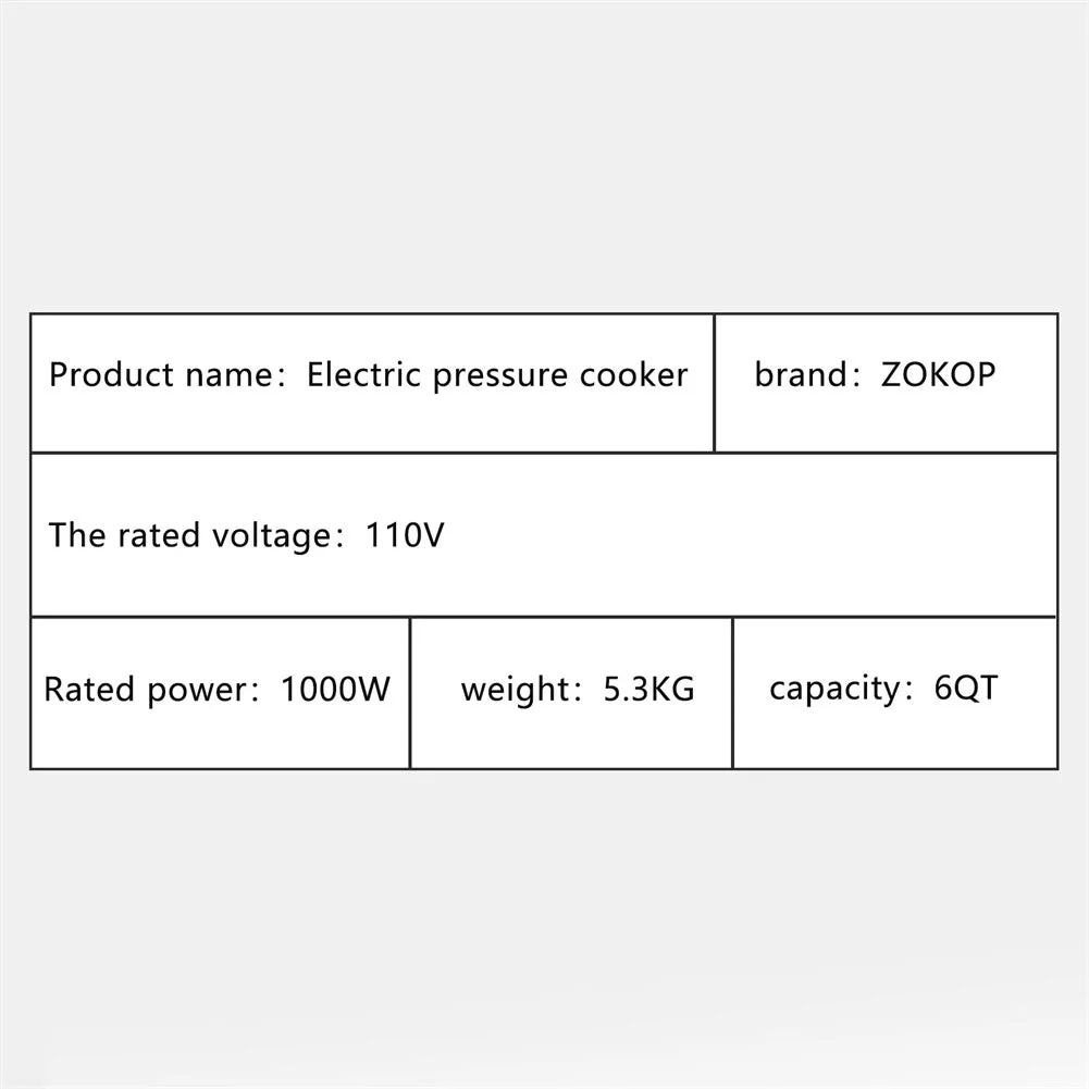 ZOKOP 13-in-1 Electric Pressure Cooker Pot Multi-Functional Push-button